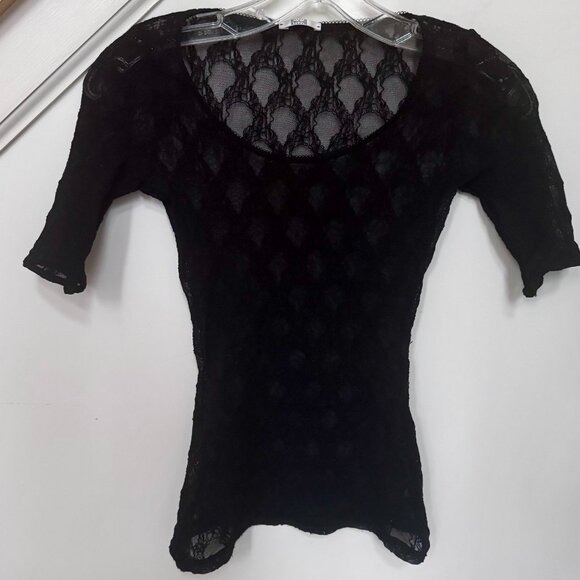 Wolford Sheer Black Lace Top - Picture 9 of 10